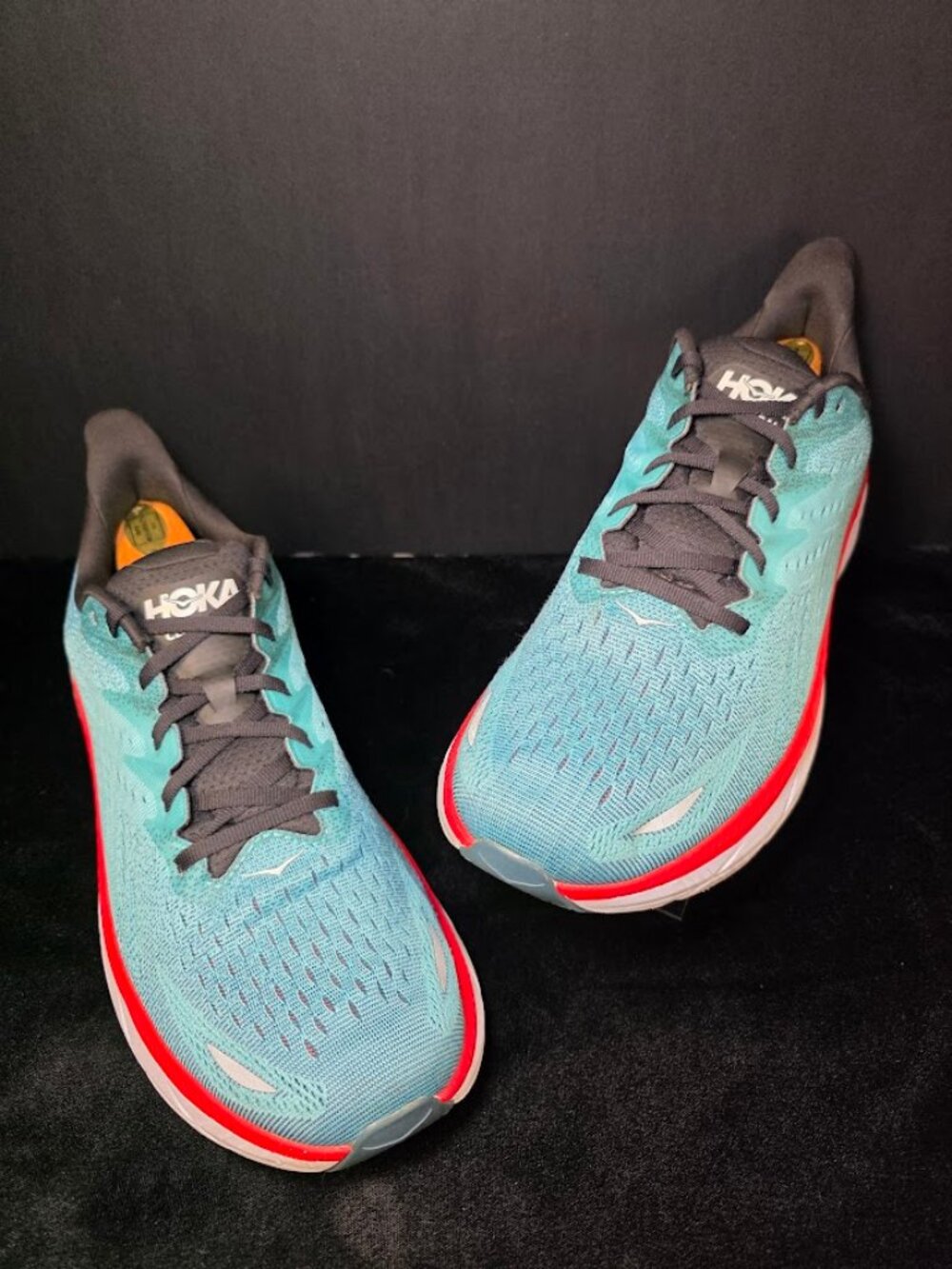 Hoka Clifton 8 Running Shoe in Real Teal Aquarelle 12D